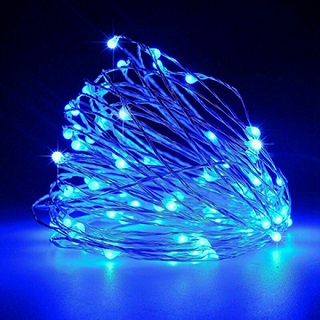 10 meters LED Battery Micro Rice Wire Copper Fairy String Lights Party BLUE